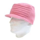 REGGAE STYLE VISOR BEANIE HAT SKULL Rosa